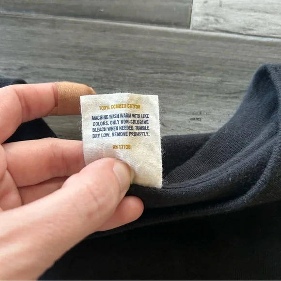 💸 5/20 Cherokee Long Sleeve Longline Black T-Shirt Oversized Tee Unisex - Picture 7 of 10